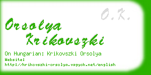 orsolya krikovszki business card